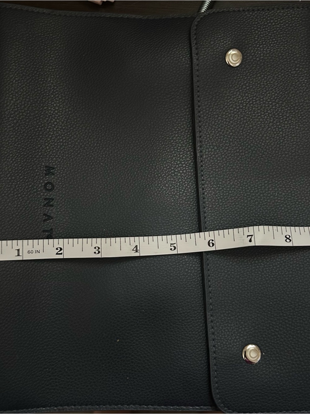 Monat Leather Padfolio Portfolio Organizer Snap Closure - Picture 3 of 6